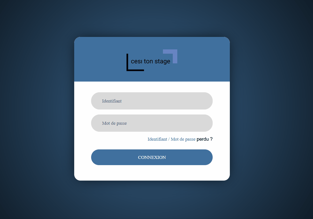 Page de connnexion image